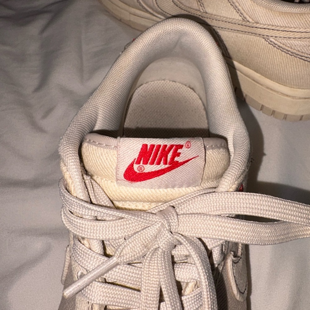 Nike Cream and Red Dunks Sneakers - Picture 4 of 5